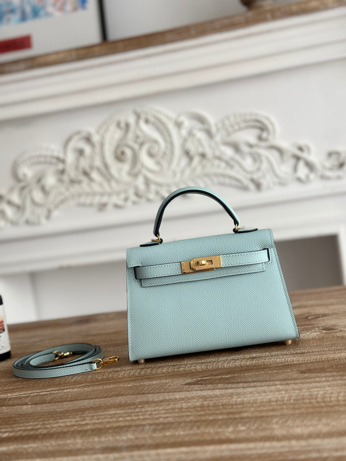 High-end Hermes 2026 Mini Kelly II 19cm Bag Epsom Leather 3