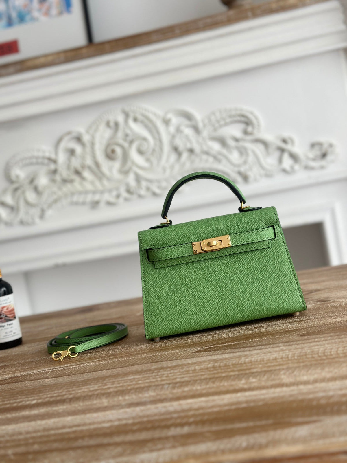 High-end Hermes 2026 Mini Kelly II 19cm Bag Epsom Leather 2