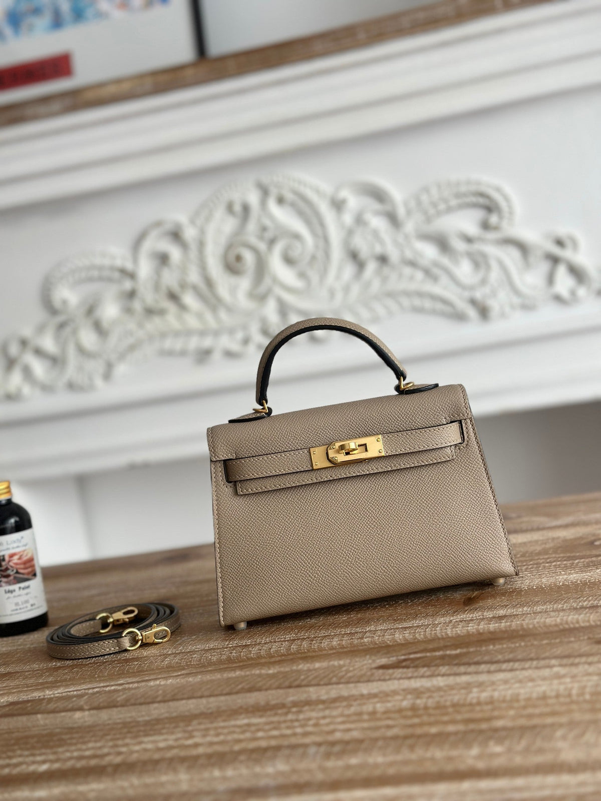High-end Hermes 2026 Mini Kelly II 19cm Bag Epsom Leather 1