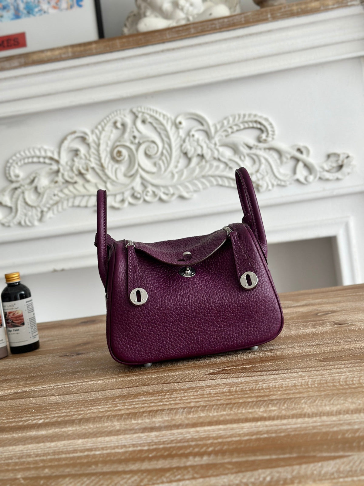 High-end Hermes 2026 Lindy Bag 19cm Togo Leather 3
