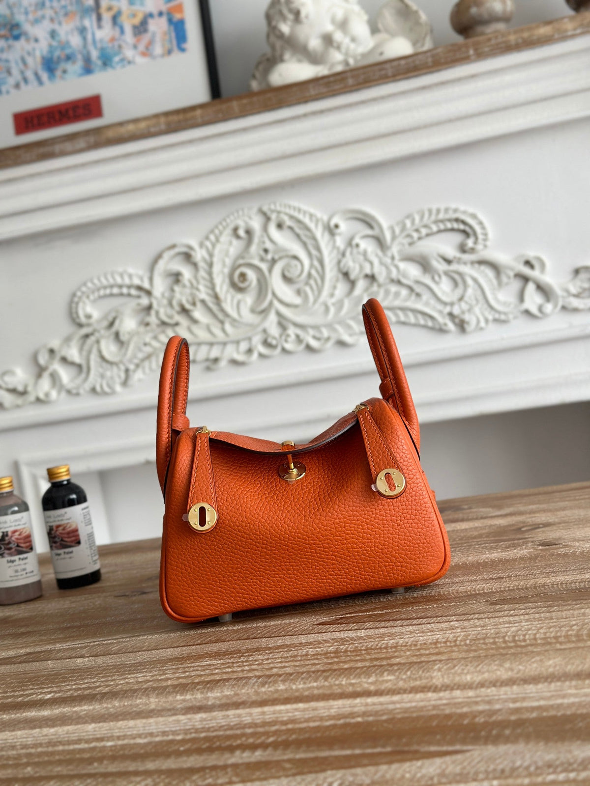 High-end Hermes 2026 Lindy Bag 19cm Togo Leather 2