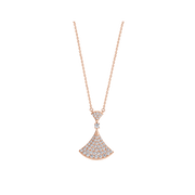 DREAM NECKLACE PINK GOLD FULL DIAMOND