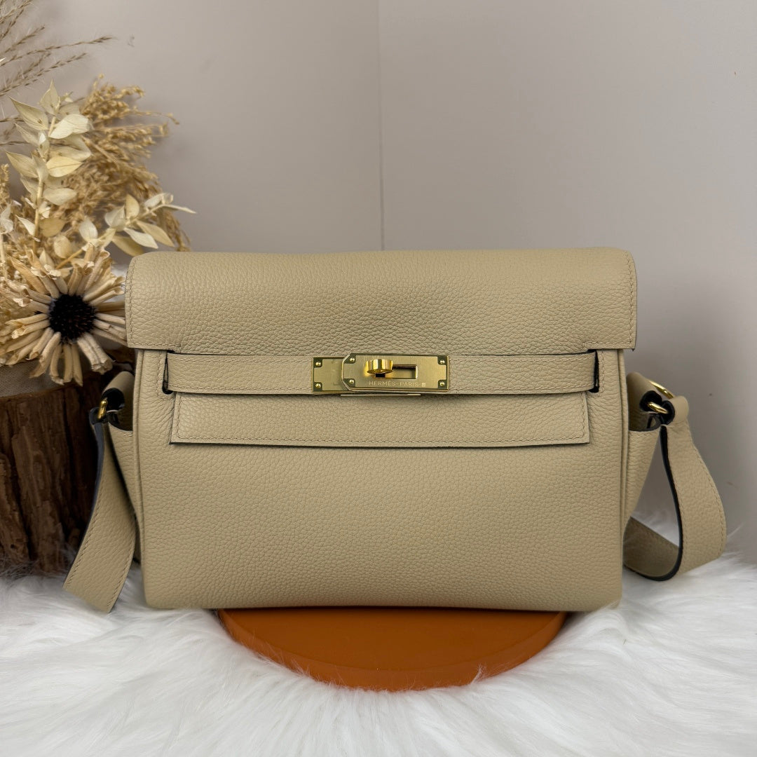 High-end Hermes 2026 Kelly Messenger 25cm Bag Togo Leather