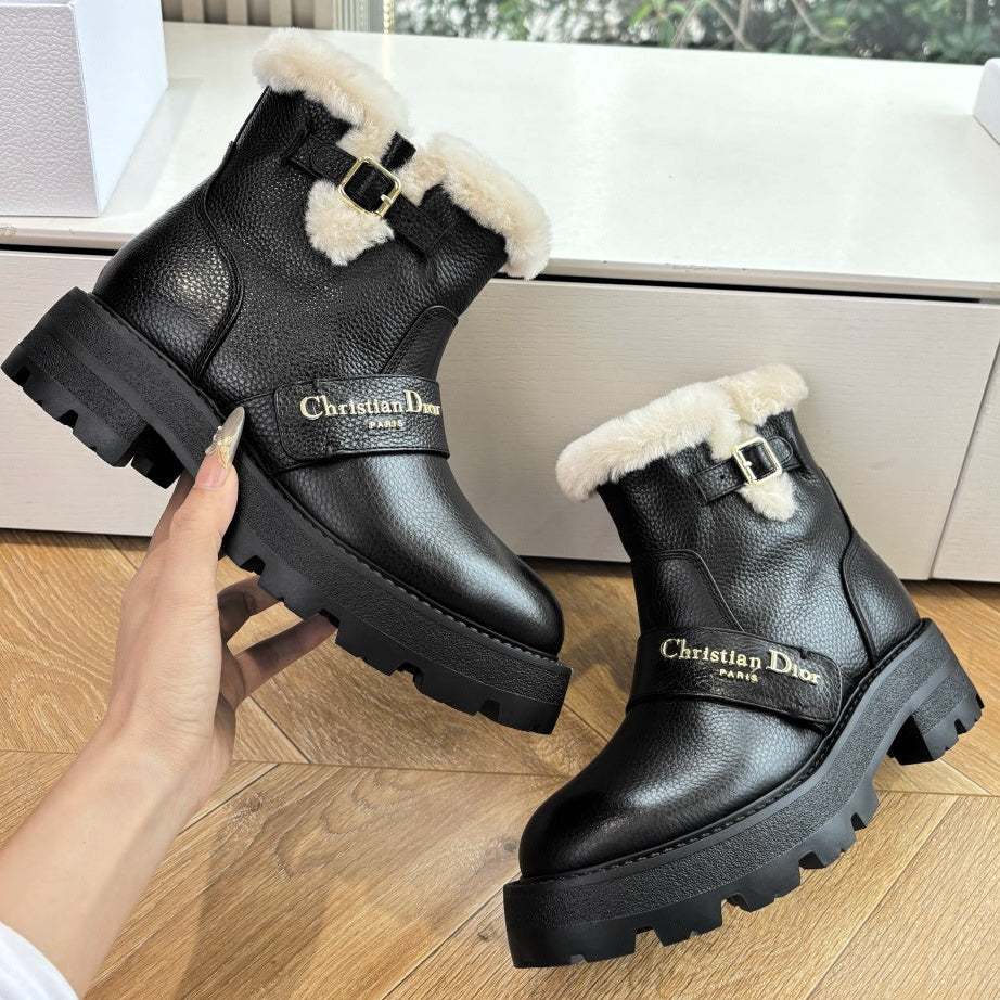 Dior 2026 Alps D-Quest Ankle Boots Wool Leather 128401
