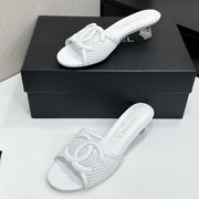 Chanel 2026 Transparent Spool Heels Leather Sheepskin Mesh 822723