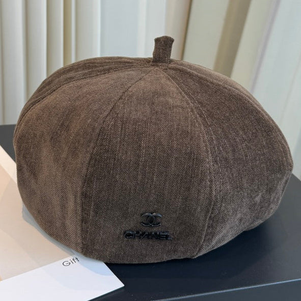 Chanel Corduroy Beret Hat 512572
