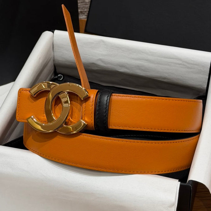 Chanel 2026 Double C Buckle Belt 30mm Leather 213837