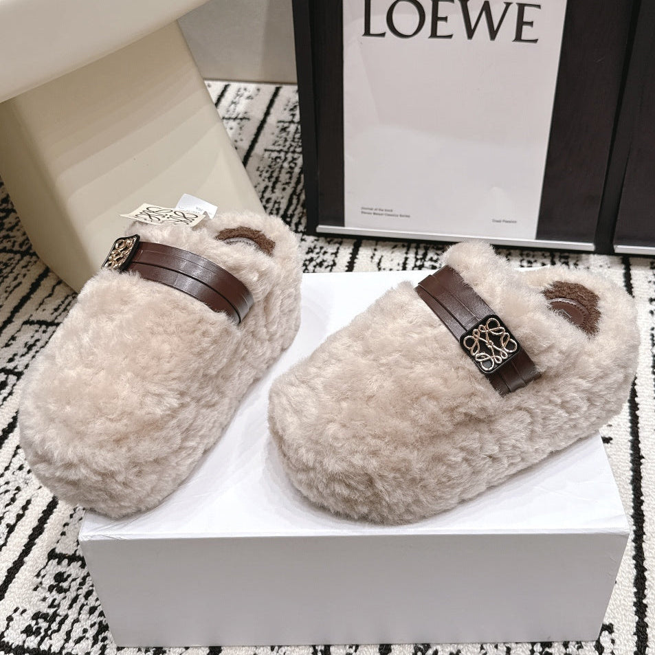 Loewe 2026 Thick-Soled Boken Mule Wool 138042