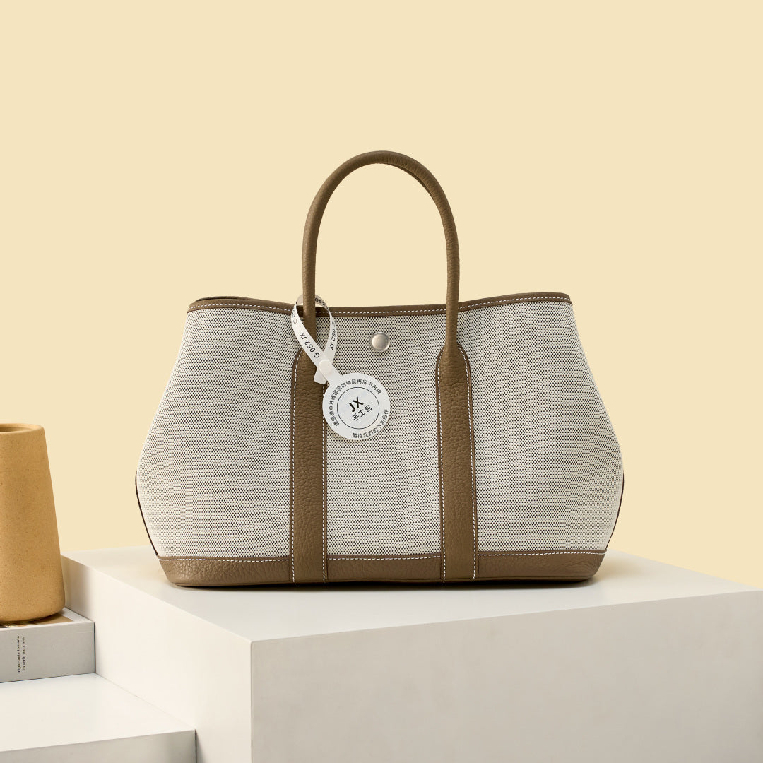 High-end Hermes 2026 Garden Party 30cm Bag Dutch Leather Canvas