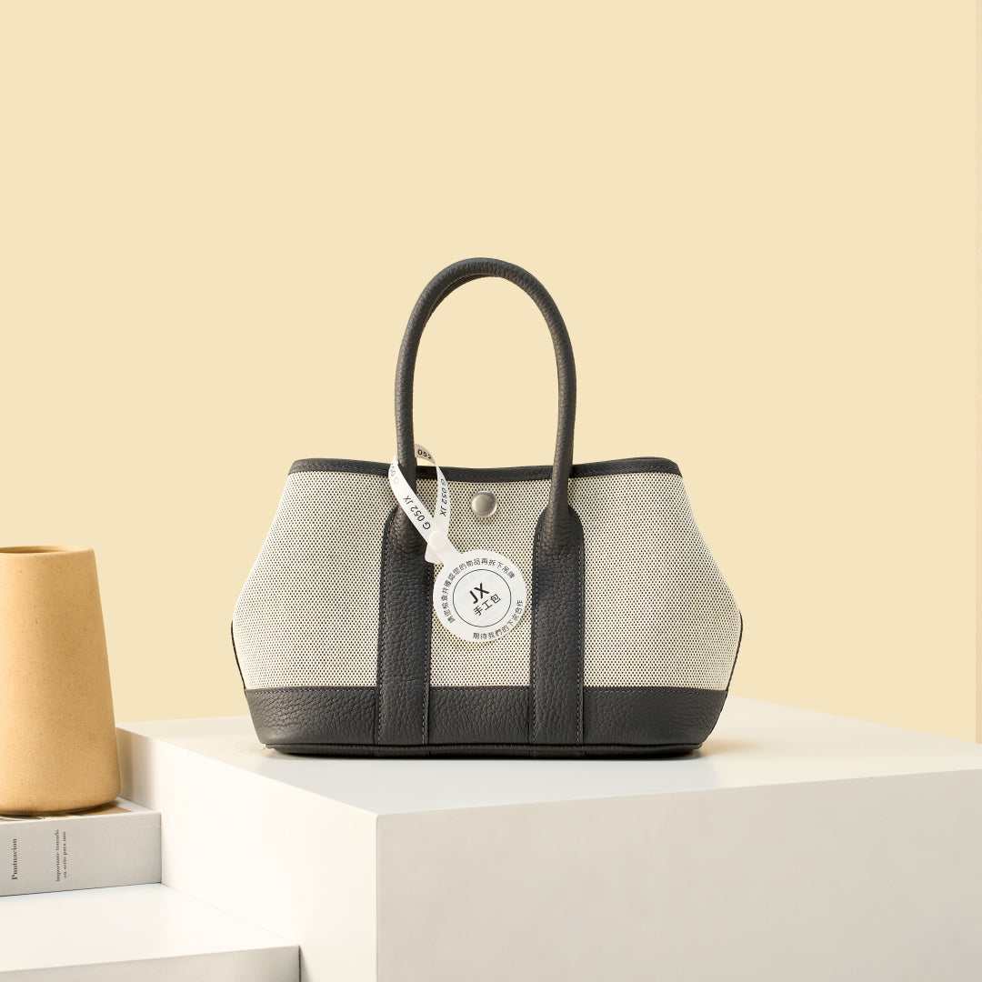 High-end Hermes 2026 Garden Party 23cm Bag Dutch Leather Canvas