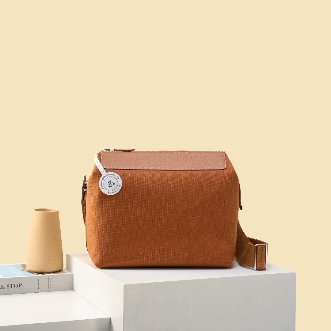 High-end Hermes 2026 R.M.S 12H Bag 30cm Canvas/Togo Leather