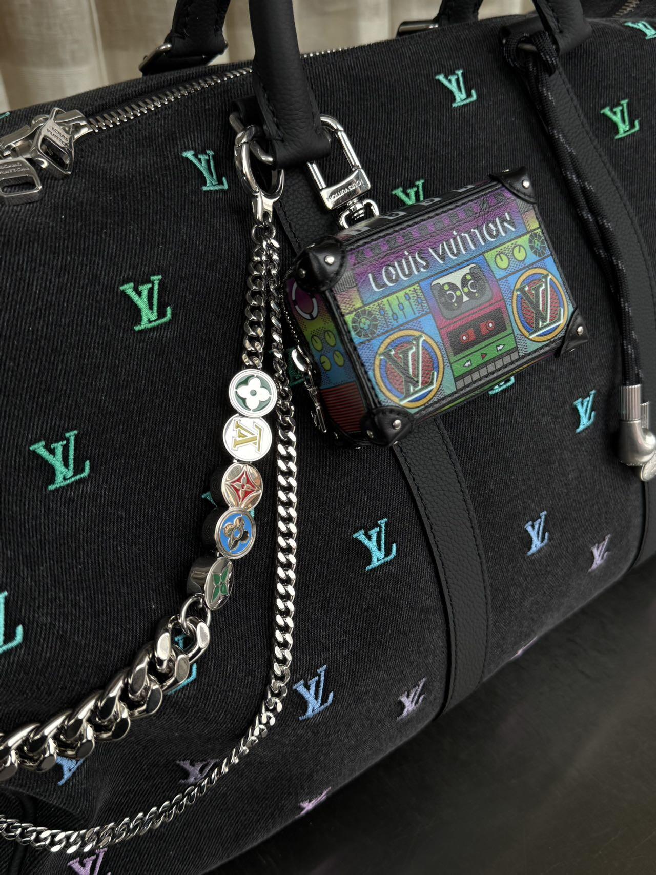 Louis Vuitton LV Stereo Bag Charm Leather