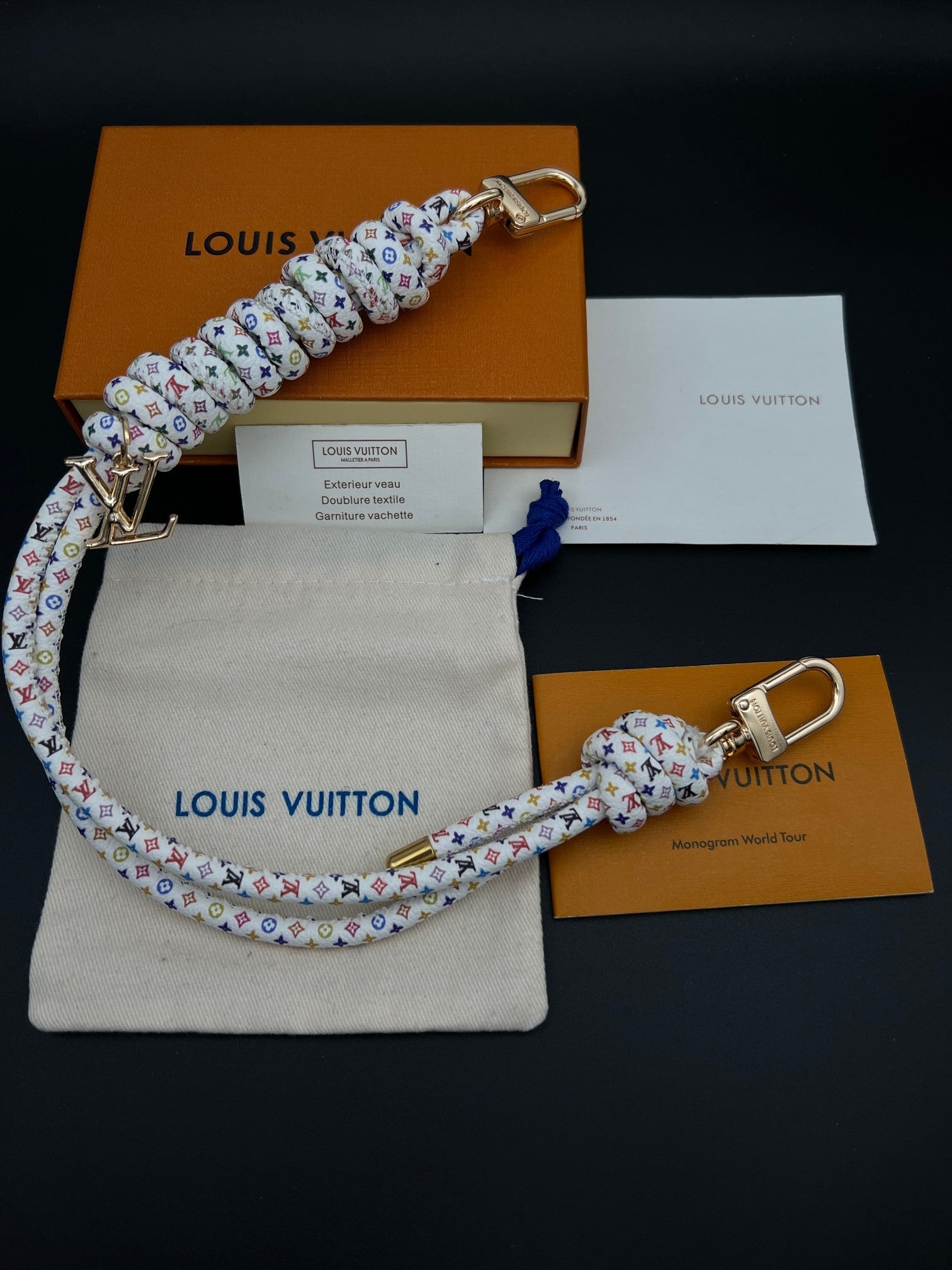 Louis Vuitton Knot LV x TM Bag Charm Leather