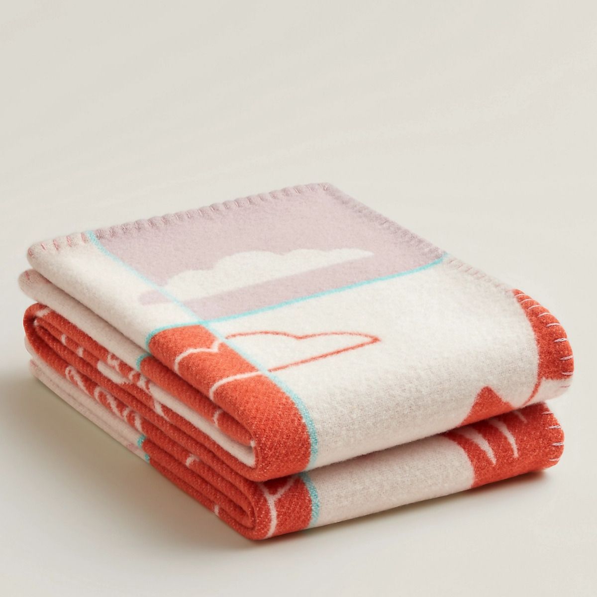 HM Avalon Epopee Blanket Mandarine Wool Cashmere