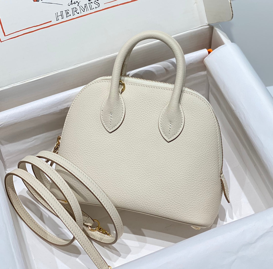 High-end Hermes 2026 Bolide Bowling Bag 18cm Evercolor Leather 1