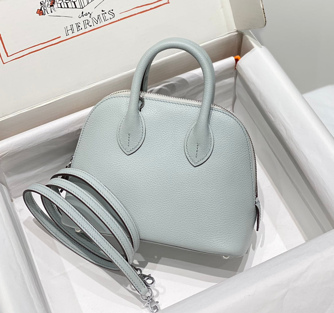 High-end Hermes 2026 Bolide Bowling Bag 18cm Evercolor Leather 2
