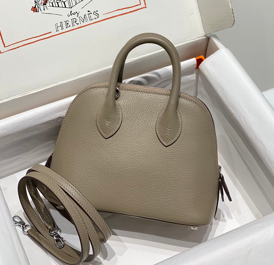 High-end Hermes 2026 Bolide Bowling Bag 18cm Evercolor Leather 2