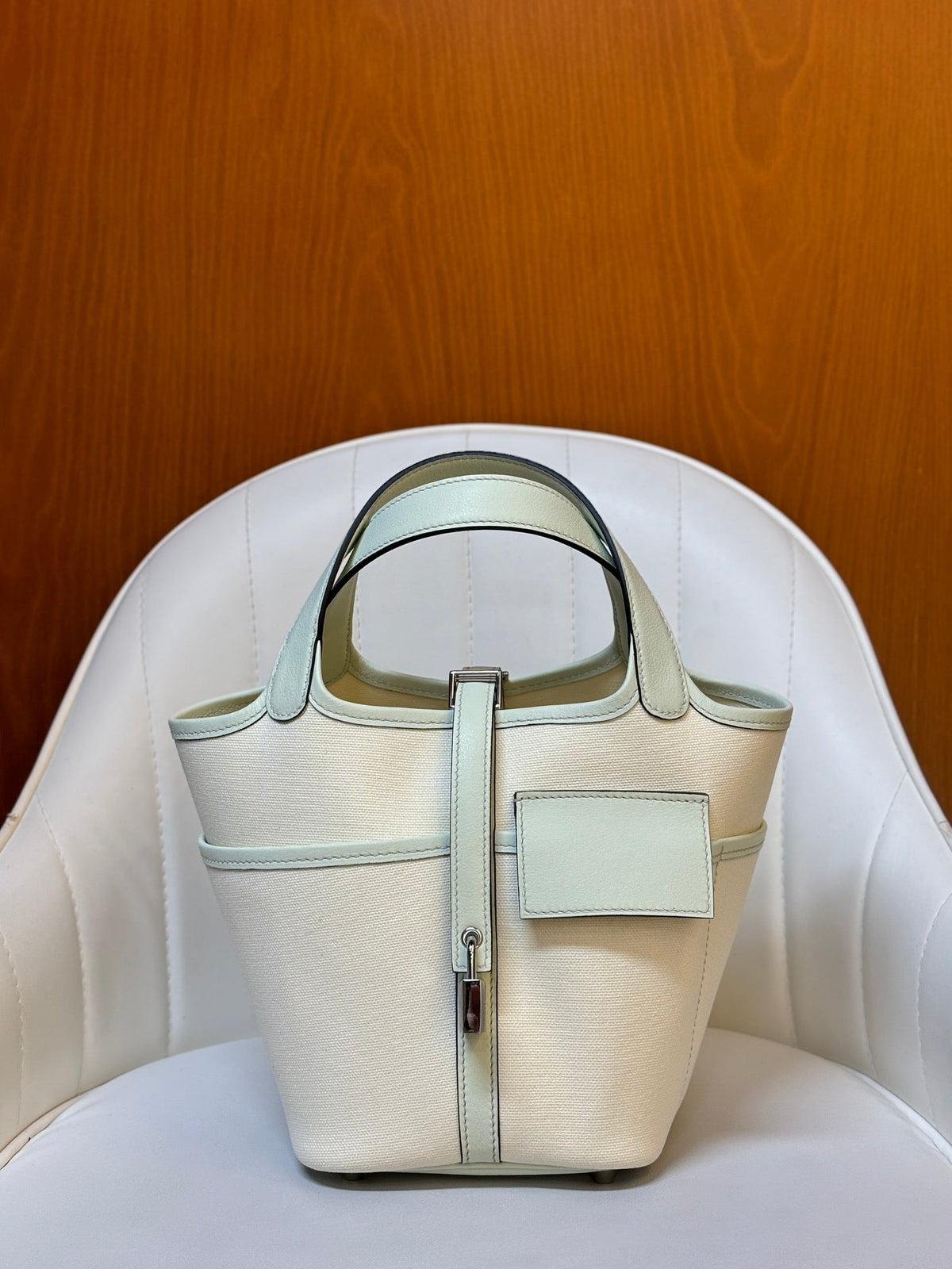 High-end Hermes 2026 Picotin Lock 18 Pocket Bag Canvas/Swift Calfskin 2