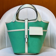 High-end Hermes 2026 Picotin Lock 18 Pocket Bag Canvas/Swift Calfskin 2