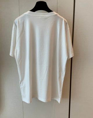 Celine Short-sleeved T-shirt Black and White Cotton