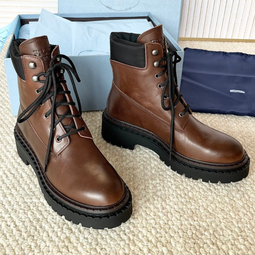 Prada 2026 Re-Nylon Ankle Boots Cowhide 149578