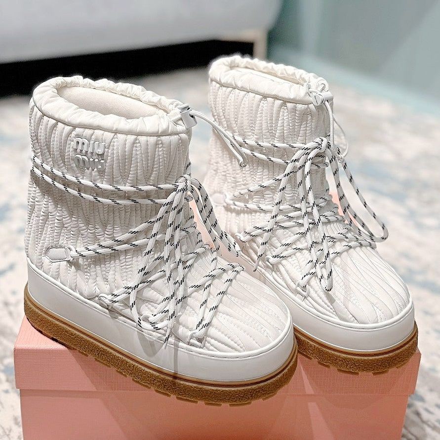 Miu Miu 2026 Snow Boots Wool Nylon 148907