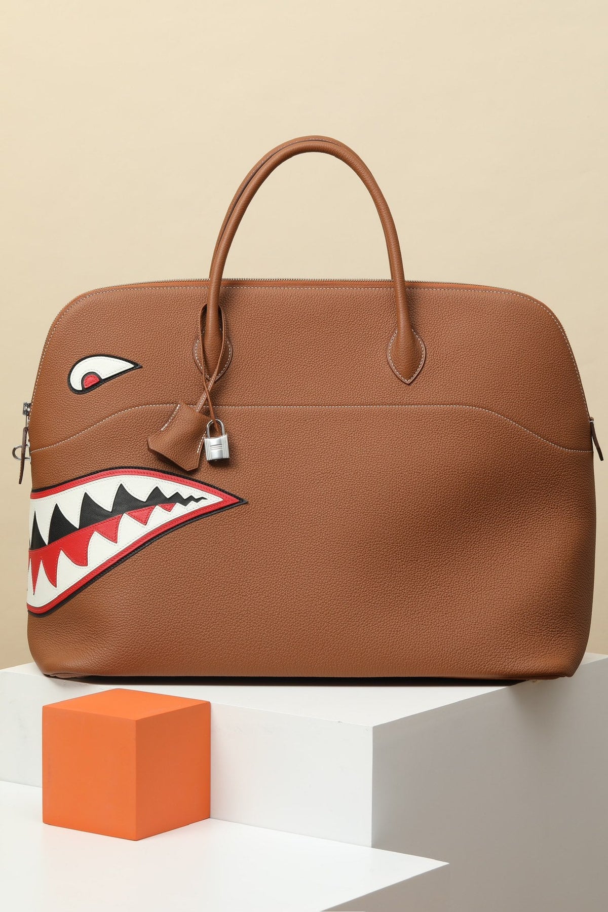 High-end Hermes 2026 Bolide Bowling Shark Bag 45cm Togo Leather