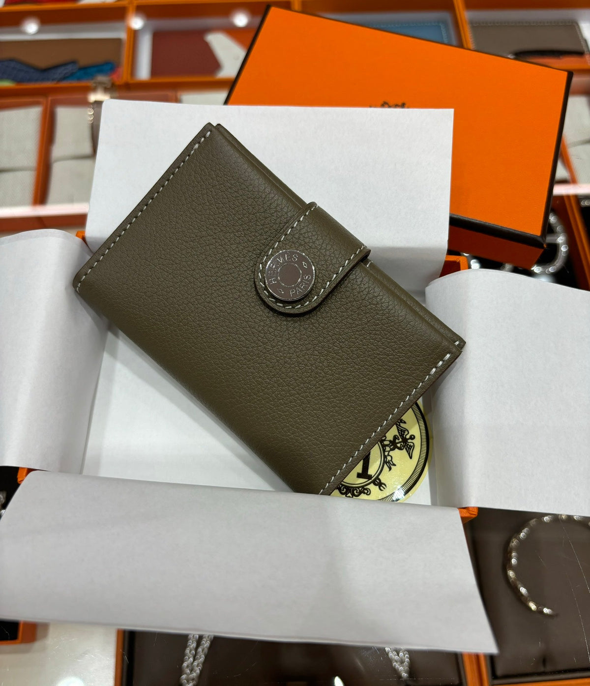 High-end Hermes 2026 R.M.S Card Holder Evercolor Leather