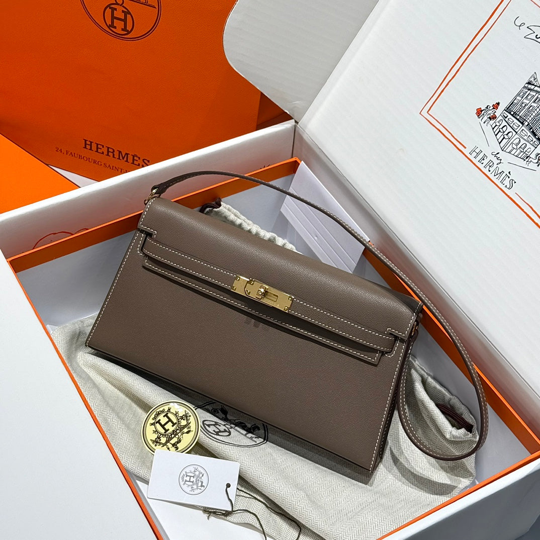 High-end Hermes 2026 Kelly Elan 27cm Calfskin