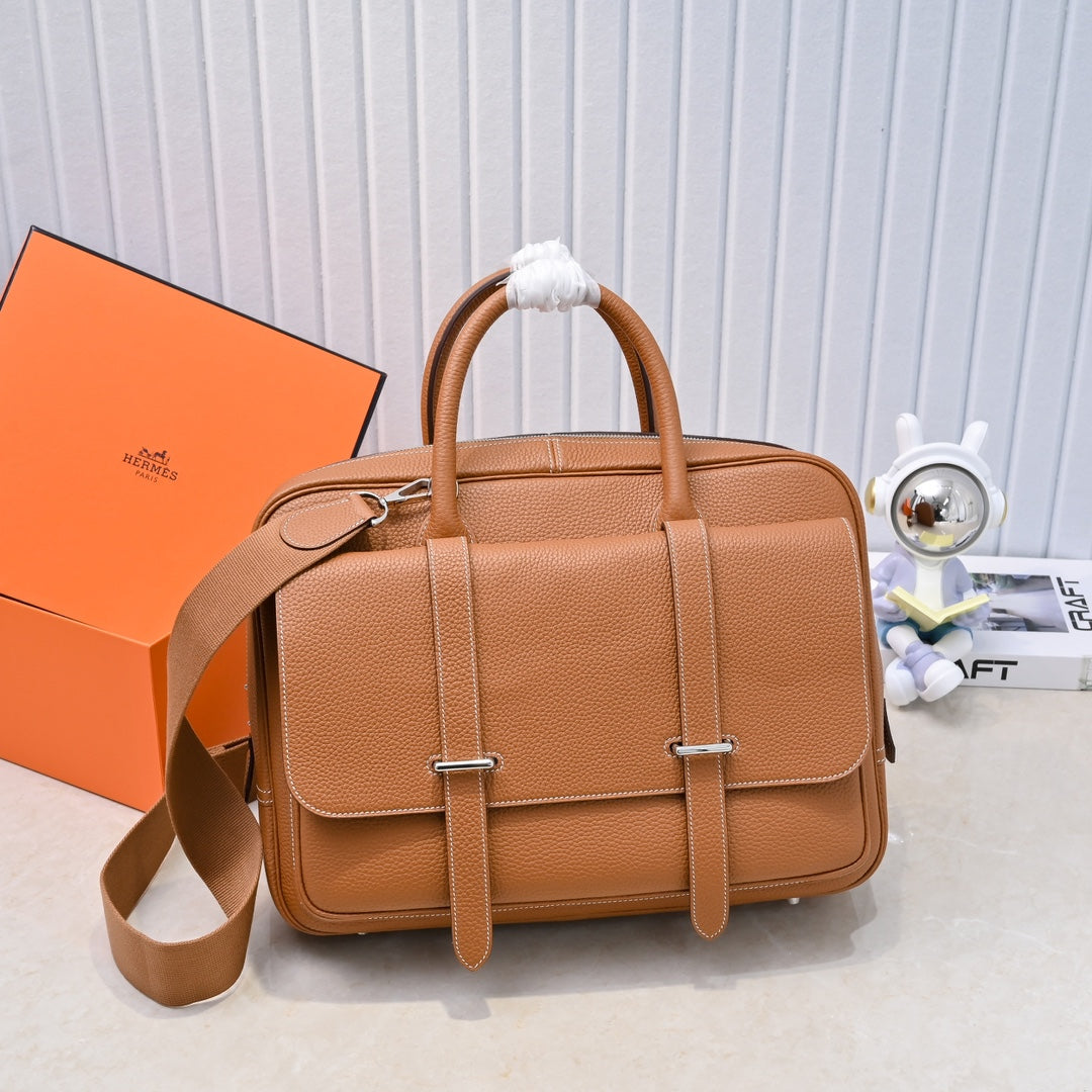 High-end Hermes 2026 Steve Briefcase Togo Leather