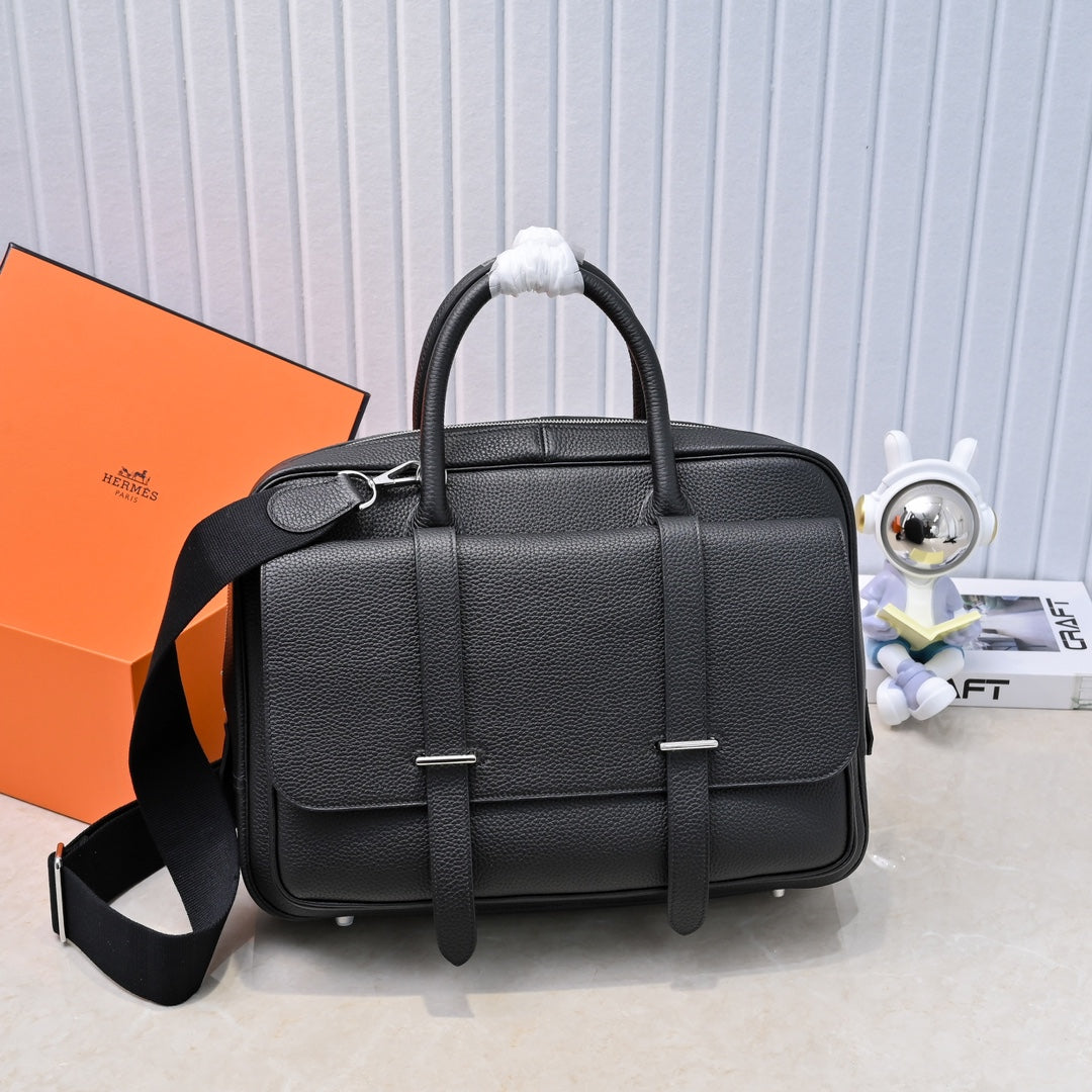 High-end Hermes 2026 Steve Briefcase Togo Leather