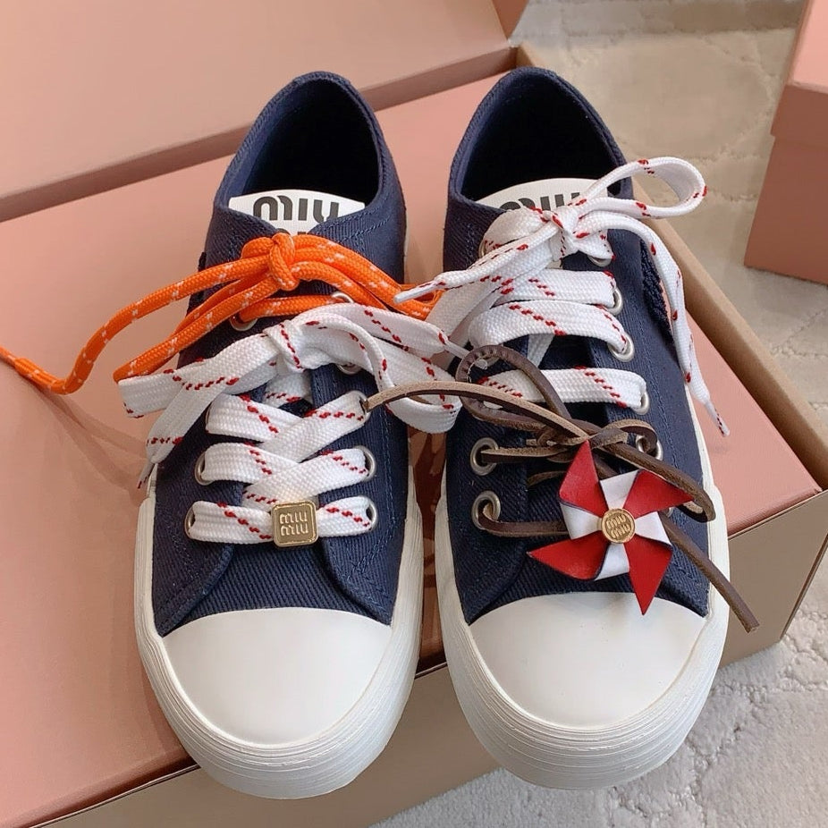 Miu Miu 2026 Washed Sneakers Canvas 976980