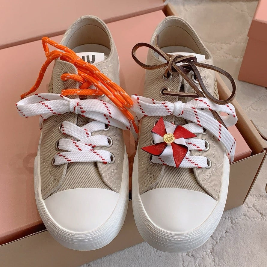 Miu Miu 2026 Washed Sneakers Canvas 976980