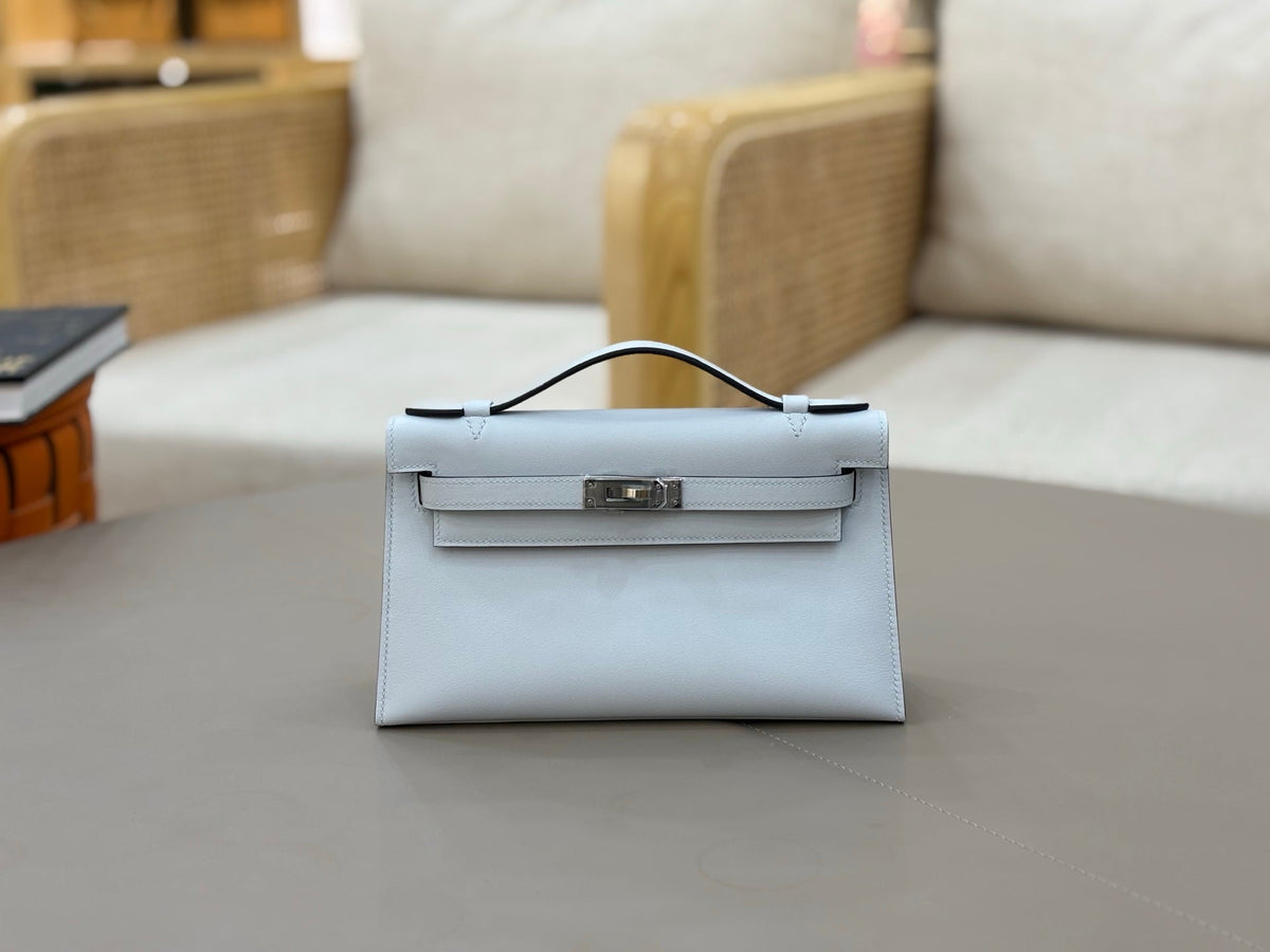 High-end Hermes 2026 Kelly Pochette 22cm Bag Swift Leather