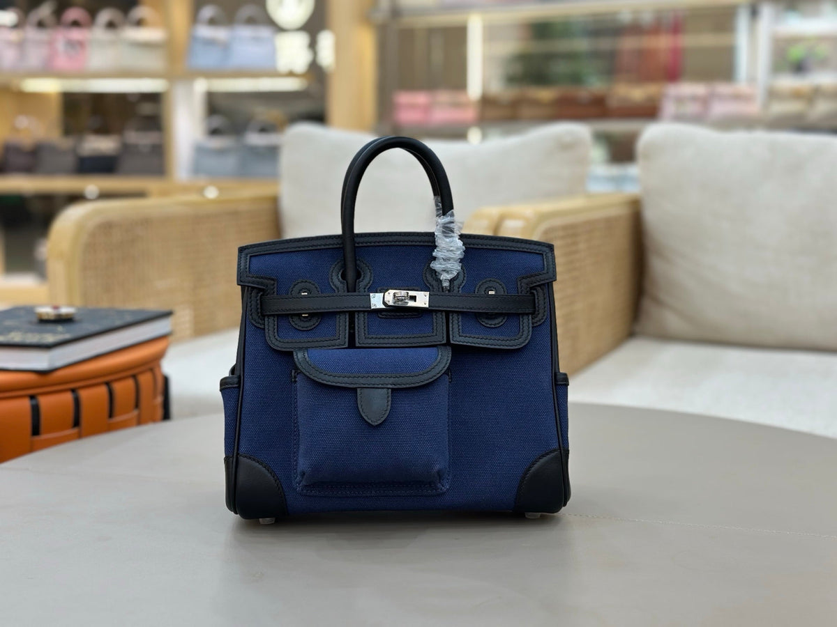 High-end Hermes 2026 Birkin Cargo 25cm Swift Leather Canvas