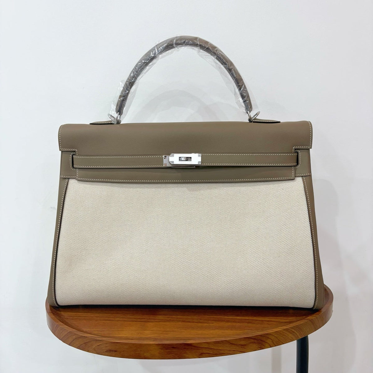 High-end Hermes 2026 Kelly Bag 40cm Swift Leather/Canvas