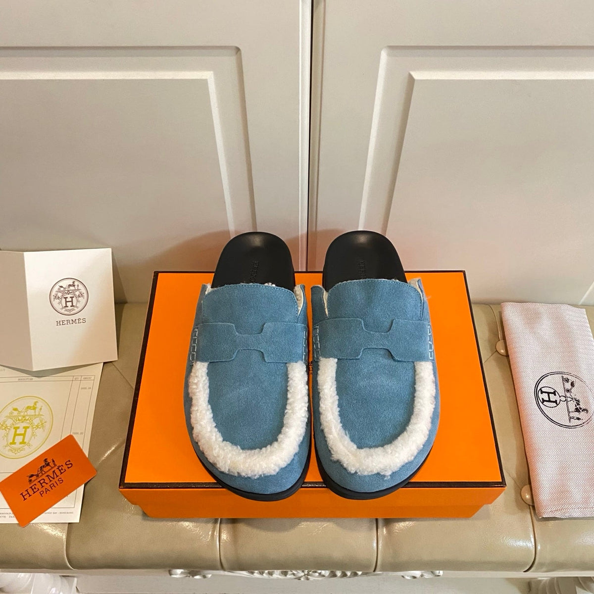 Hermes 2026 Go Mule Suede Leather 602937