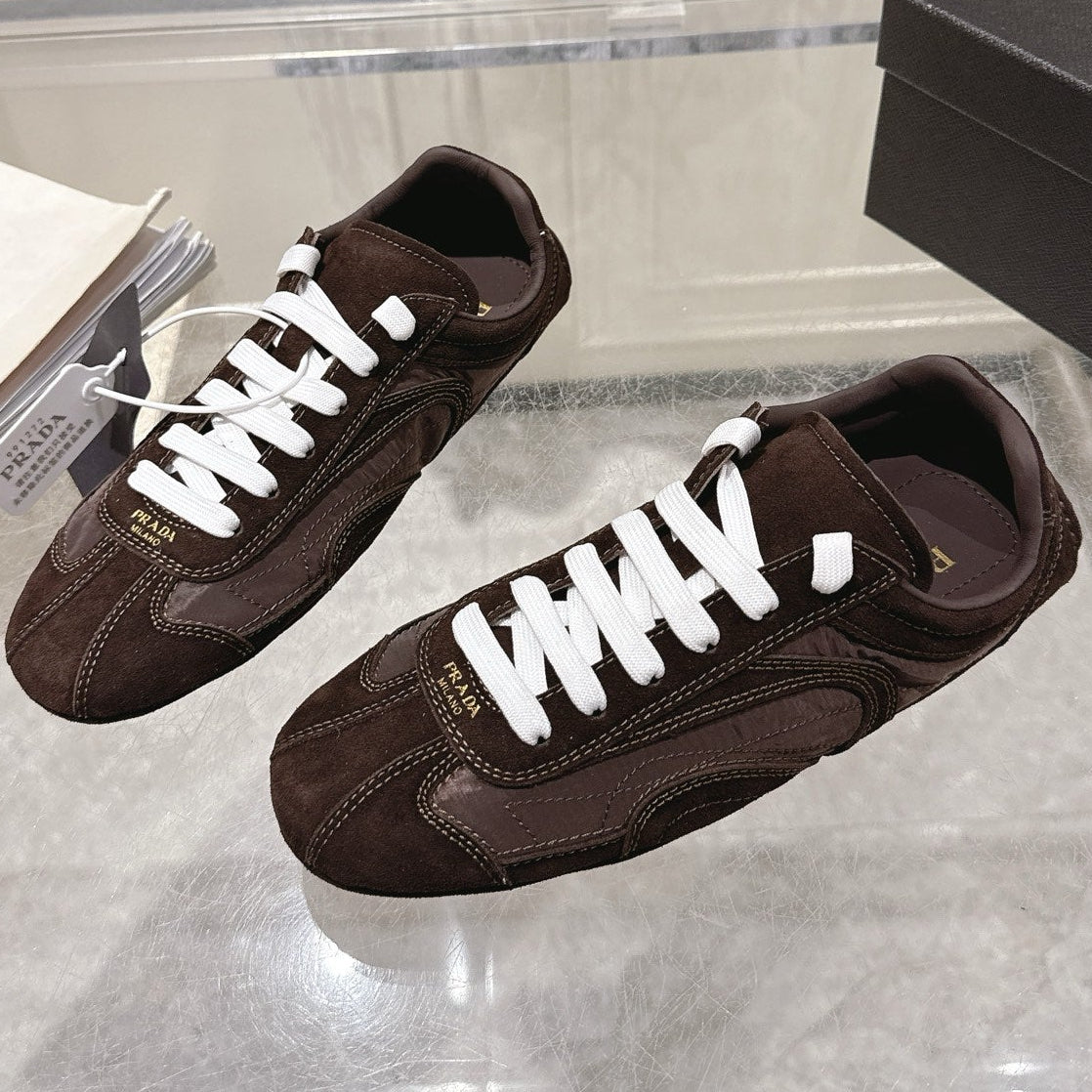 Prada 2026 Montecarlo Re-Edition Sneakers Mesh Suede 148099