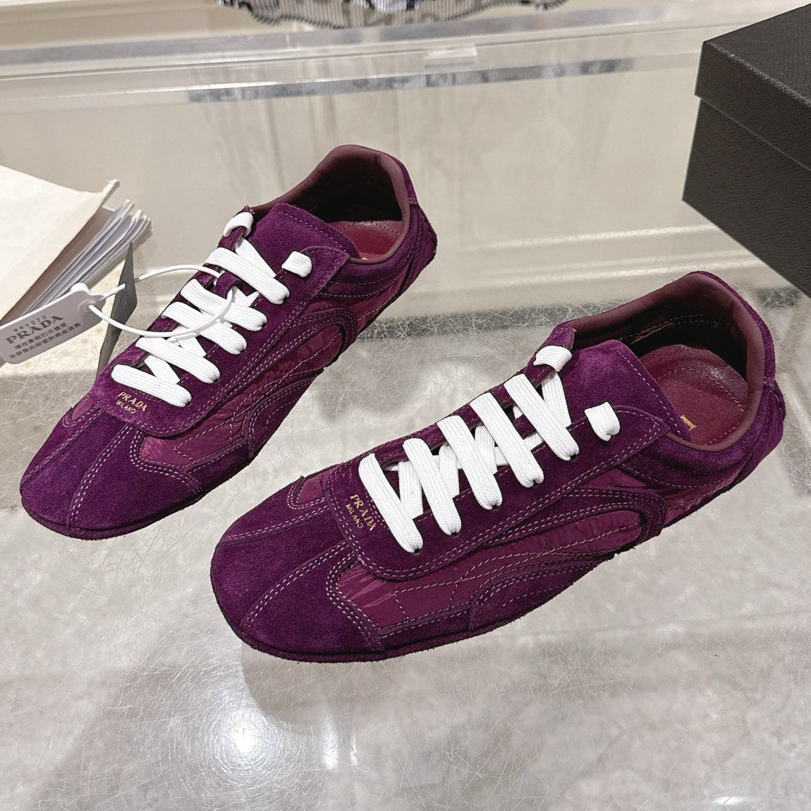 Prada 2026 Montecarlo Re-Edition Sneakers Mesh Suede 148099