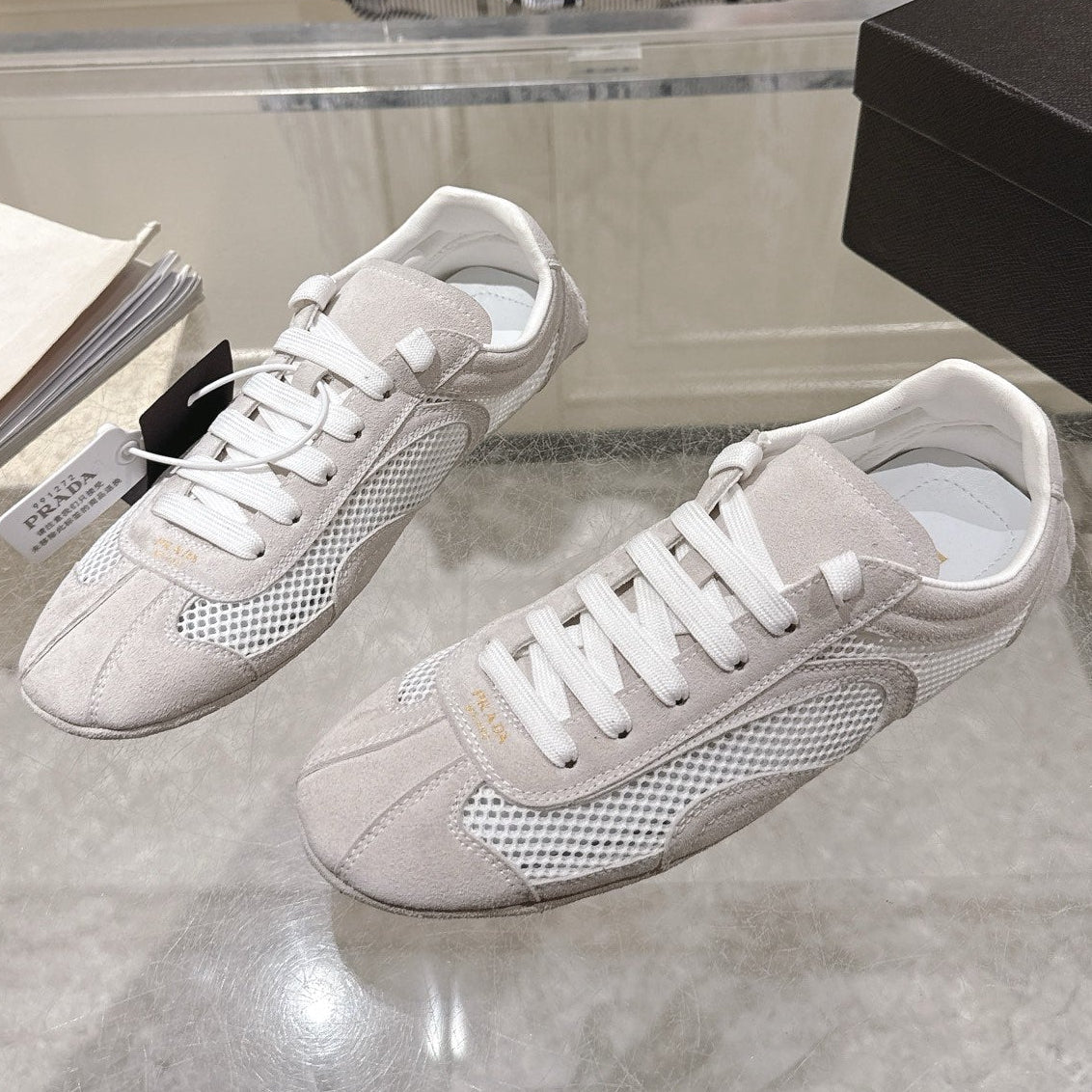 Prada 2026 Montecarlo Re-Edition Sneakers Mesh Suede 148099