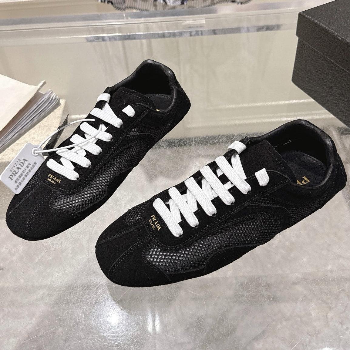 Prada 2026 Montecarlo Re-Edition Sneakers Mesh Suede 148099