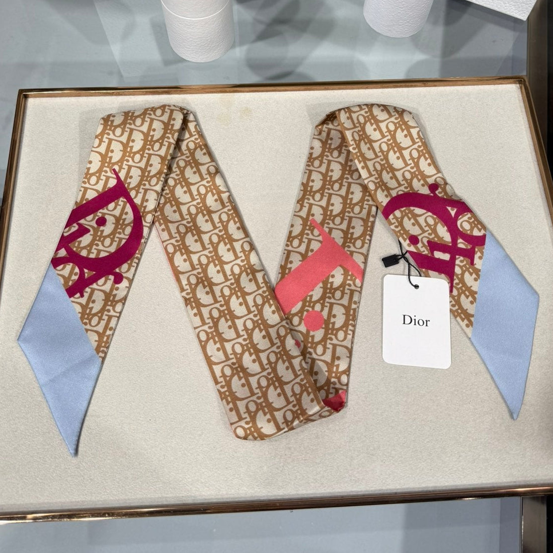 Dior 2026 Infini Tartan Mitzah Scarf 105cm Silk 204453