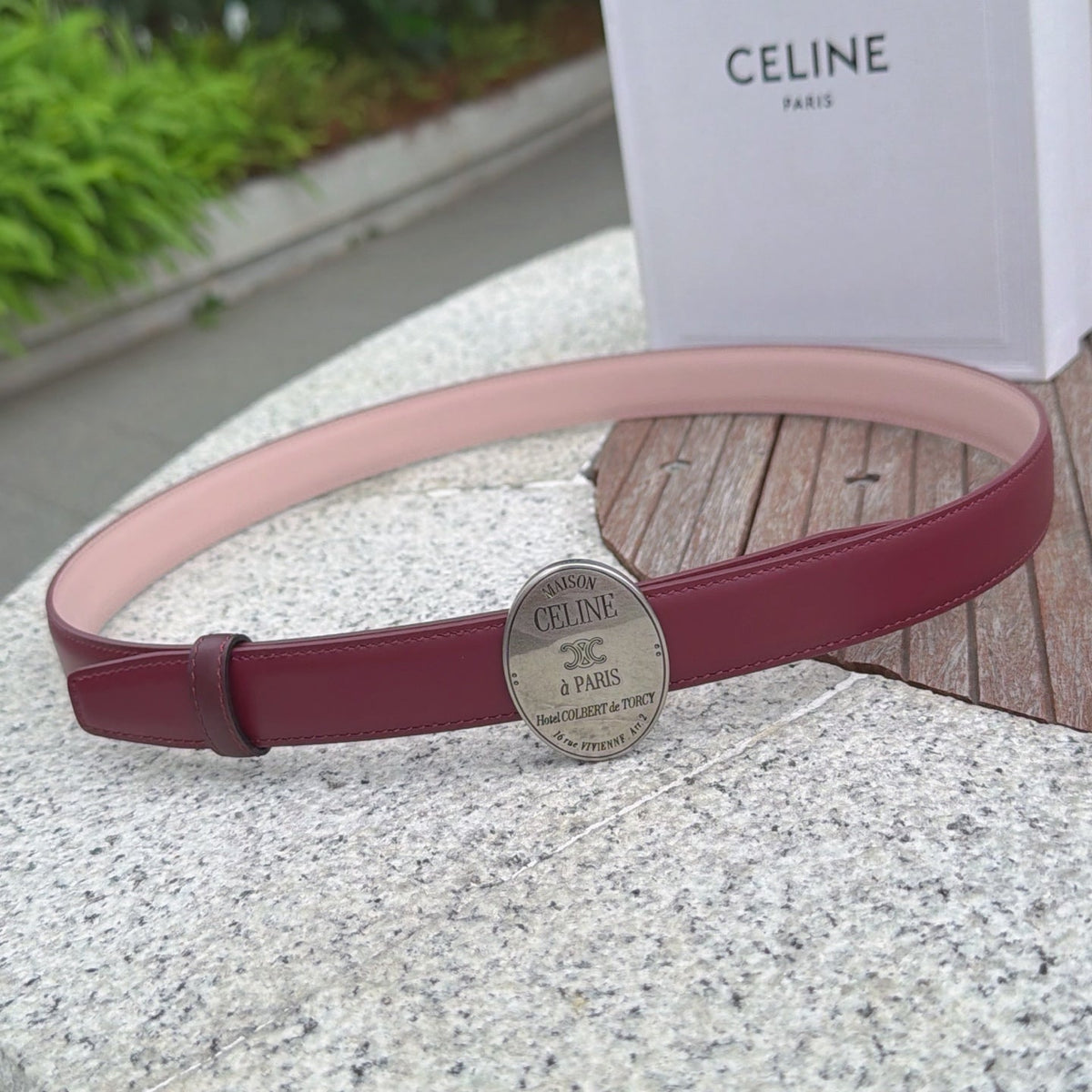 Celine 4.5cm Belt Buckle 2.5cm Width Leather 1