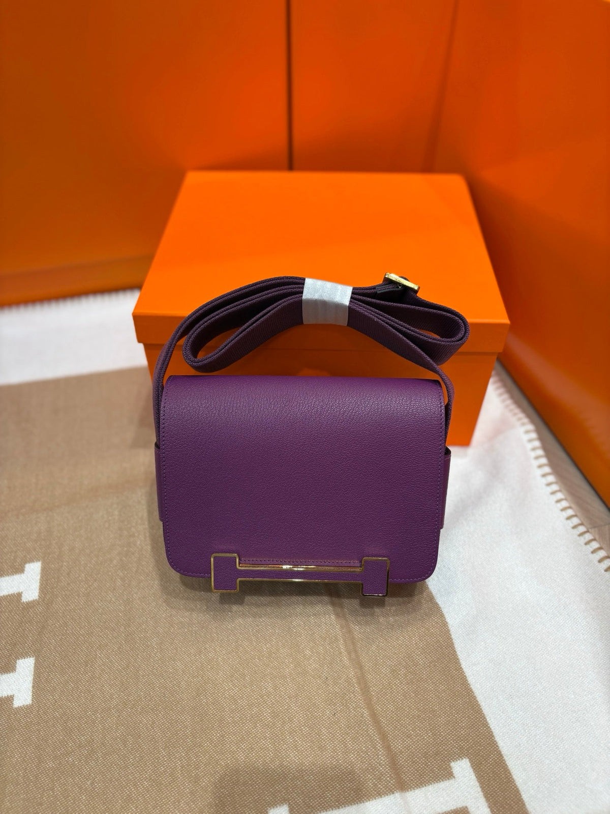 High-end Hermes 2026 Geta Bag 20cm Evercolor Calfskin