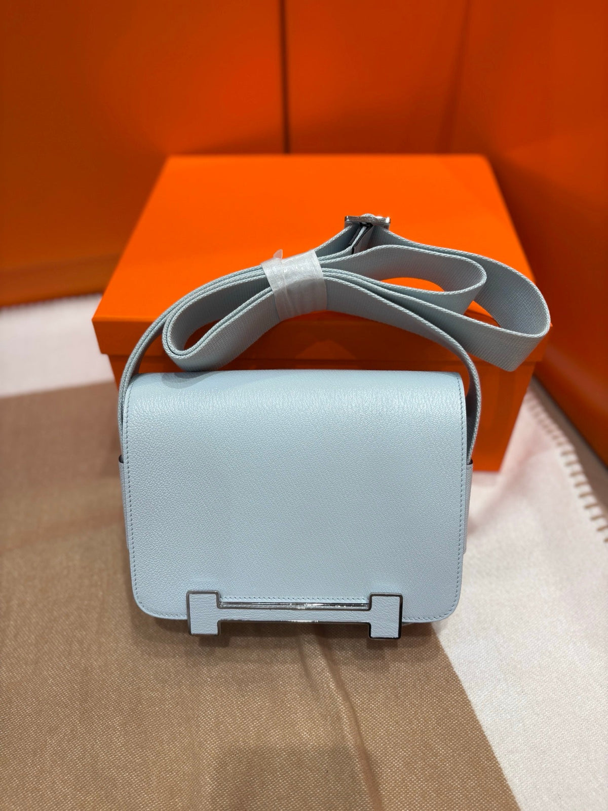 High-end Hermes 2026 Geta Bag 20cm Evercolor Calfskin