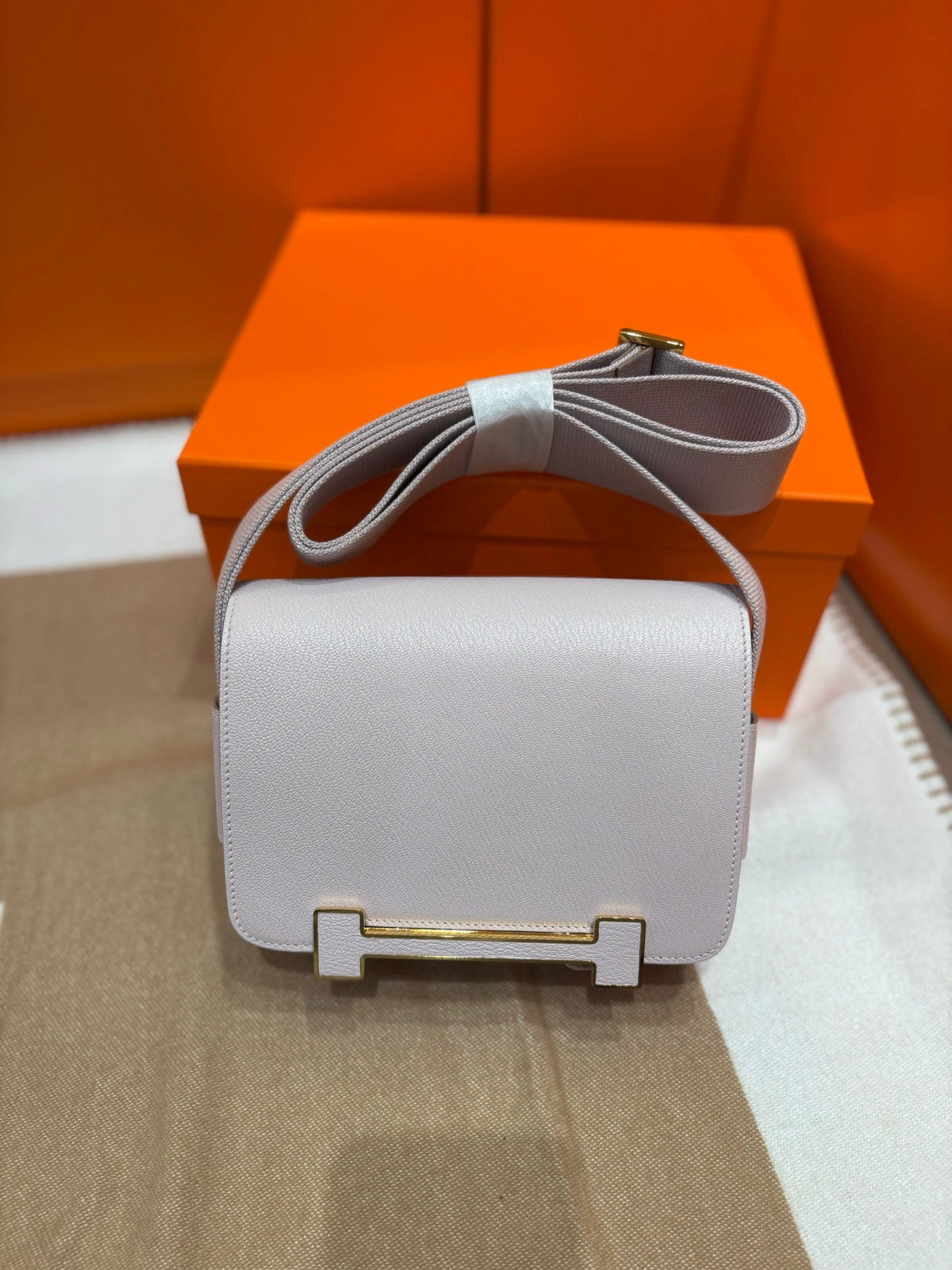 High-end Hermes 2026 Geta Bag 20cm Evercolor Calfskin
