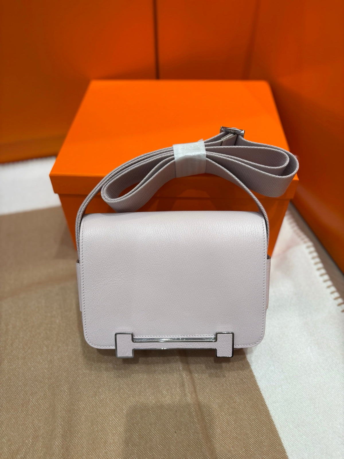 High-end Hermes 2026 Geta Bag 20cm Evercolor Calfskin