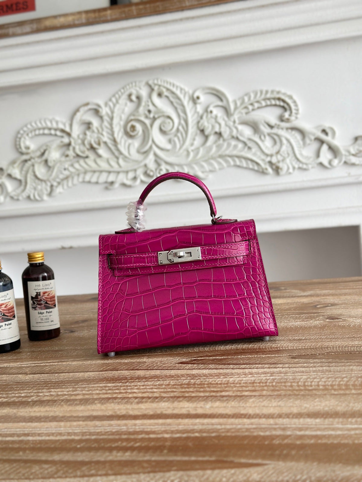 High-end Hermes 2026 Mini Kelly II 19cm Bag Crocodile Leather