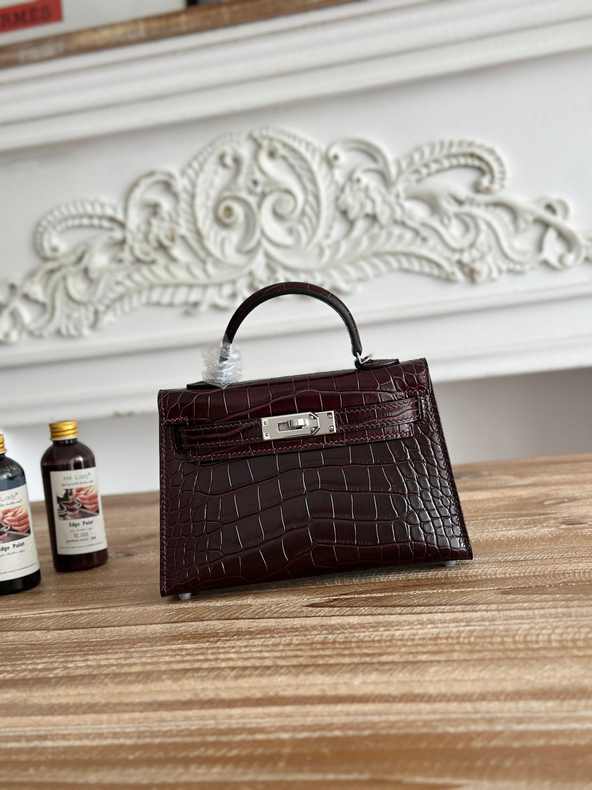 High-end Hermes 2026 Mini Kelly II 19cm Bag Crocodile Leather