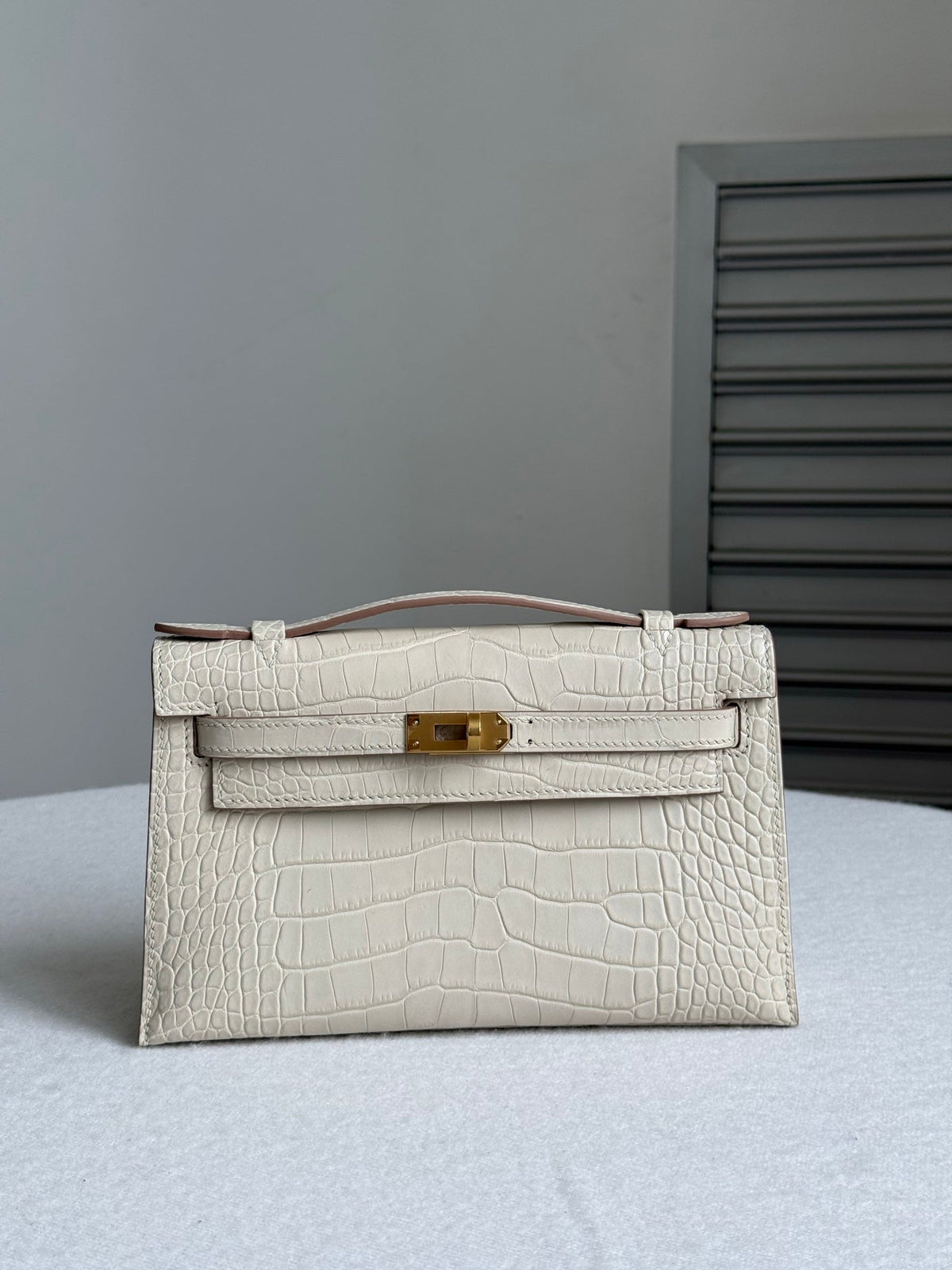 High-end Hermes 2026 Kelly Pochette Bag 22cm Crocodile Leather